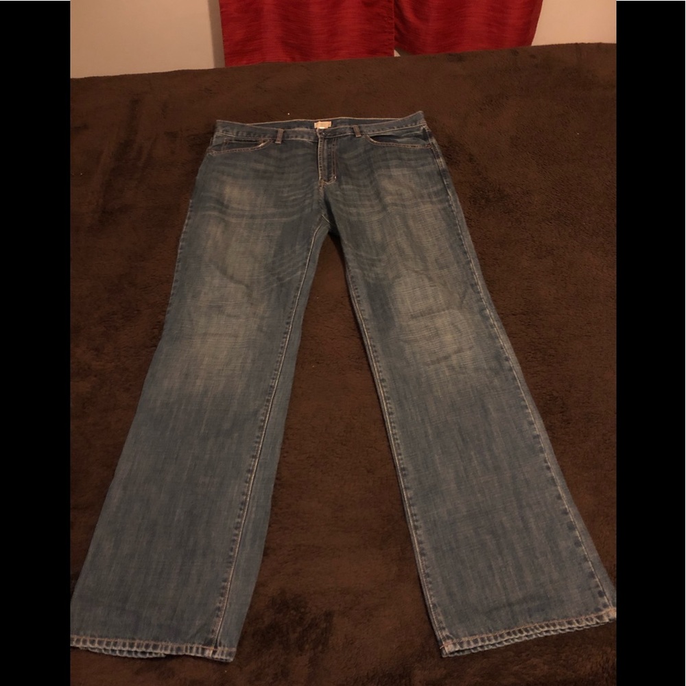 Gap straight fit blue jeans 36x34